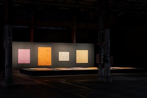 Carriageworks, Installation view: George Tjungurrayi, 21st Biennale of Sydney, Carriageworks, Sydney (16 March–11 June 2018). Courtesy the artist and Utopia Art Sydney. Photo: Zan Wimberley. 